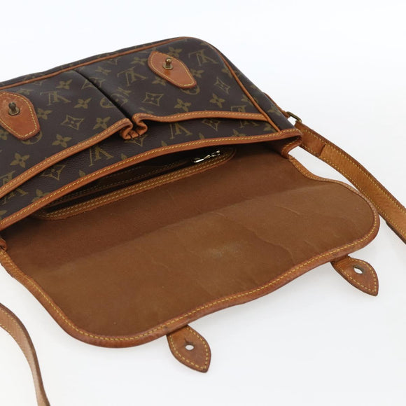 LOUIS VUITTON Monogram Gibeciere MM Shoulder Bag M42247 LV Auth ep7955