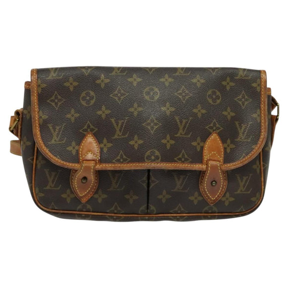 LOUIS VUITTON Monogram Gibeciere MM Shoulder Bag M42247 LV Auth ep7955