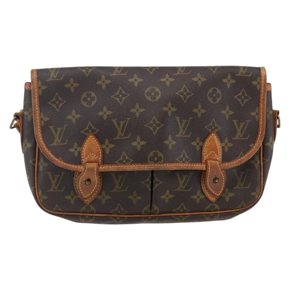 LOUIS VUITTON Monogram Gibeciere MM Shoulder Bag M42247 LV Auth ep7955