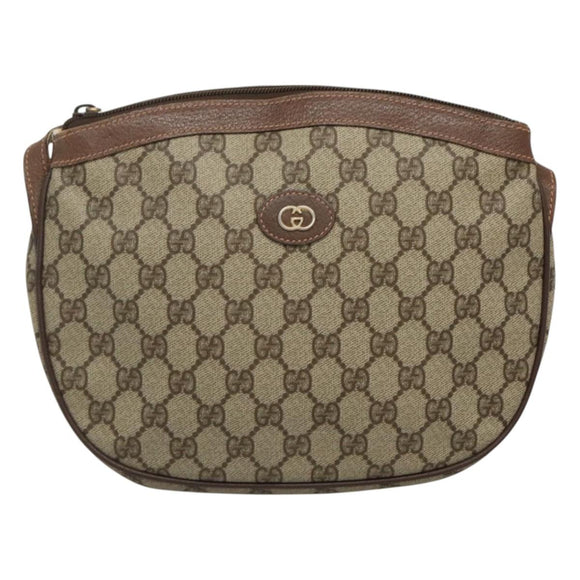 GUCCI GG Supreme Shoulder Bag PVC Beige Gold 007 39 6018 4023 Auth ep7961