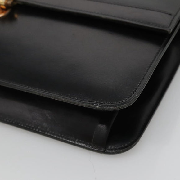 Christian Dior Shoulder Bag Leather Black Auth ep7962