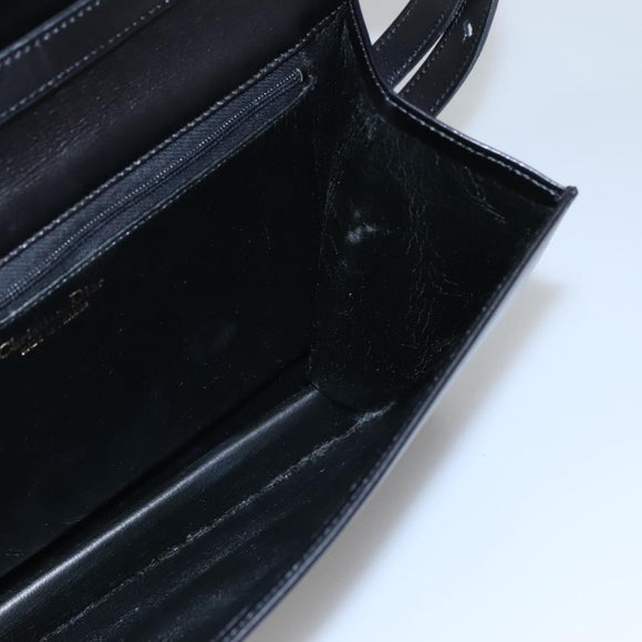 Christian Dior Shoulder Bag Leather Black Auth ep7962