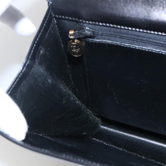 Christian Dior Schoudertas Leer Zwart Authentic ep7962
