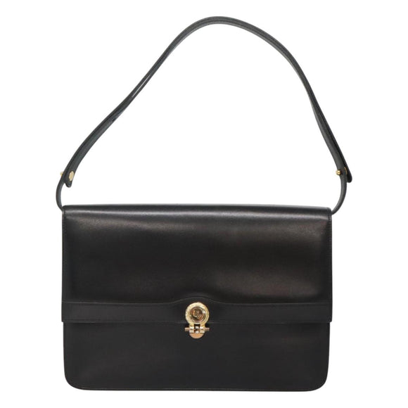 Christian Dior Shoulder Bag Leather Black Auth ep7962