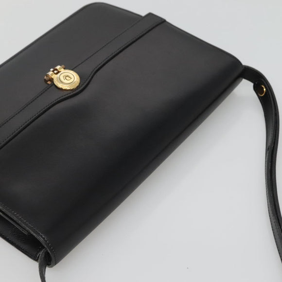 Christian Dior Schoudertas Leer Zwart Authentic ep7962