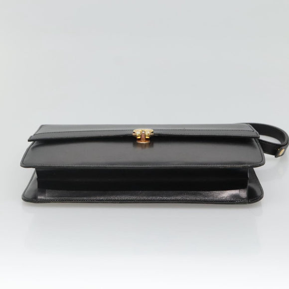 Christian Dior Shoulder Bag Leather Black Auth ep7962