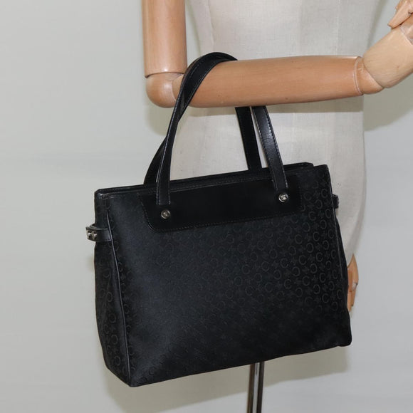 CELINE C Macadam Canvas Hand Bag Black Auth ep7965