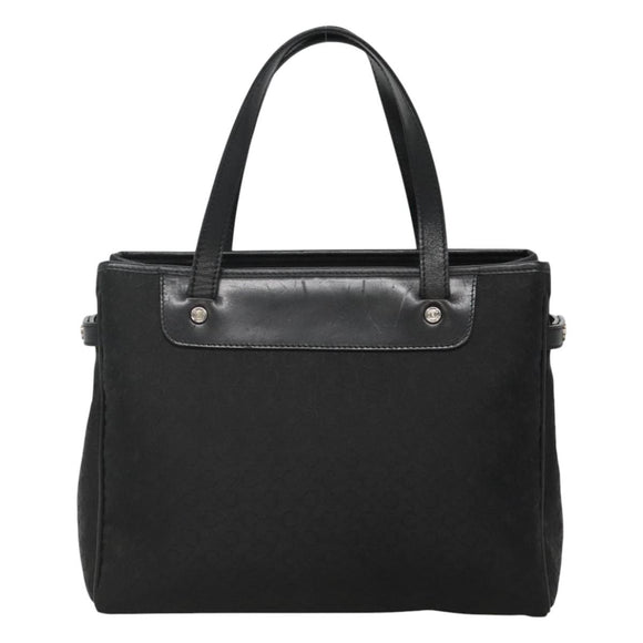CELINE C Macadam Canvas Hand Bag Black Auth ep7965