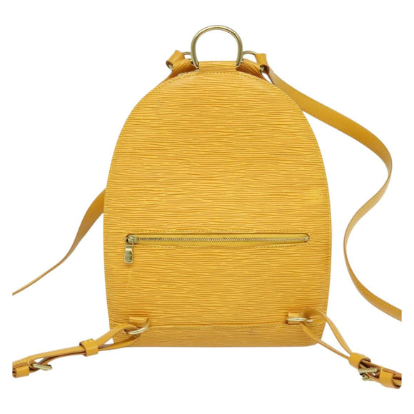 LOUIS VUITTON Epi Mabillon Backpack Yellow M52239 LV Auth ep7969
