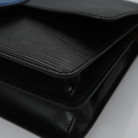 LOUIS VUITTON Epi Bicolor Free Run Shoulder Bag Black Blue M52415 LV Auth ep7970