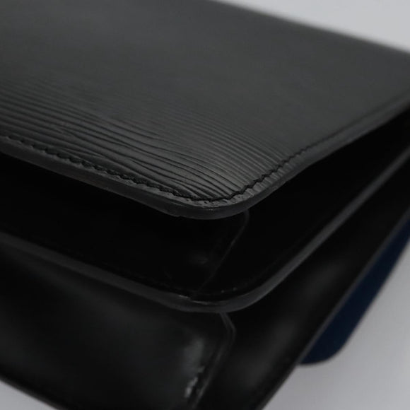 LOUIS VUITTON Epi Bicolor Free Run Shoulder Bag Black Blue M52415 LV Auth ep7970