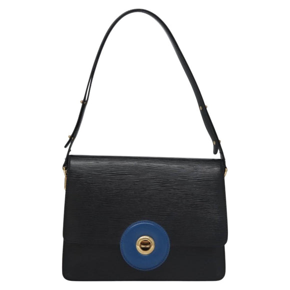 LOUIS VUITTON Epi Bicolor Free Run Shoulder Bag Black Blue M52415 LV Auth ep7970