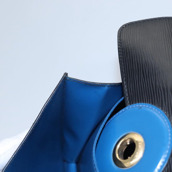 LOUIS VUITTON Epi Bicolor Free Run Shoulder Bag Black Blue M52415 LV Auth ep7970