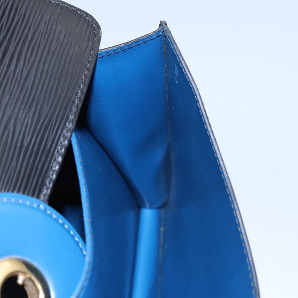 LOUIS VUITTON Epi Bicolor Free Run Shoulder Bag Black Blue M52415 LV Auth ep7970