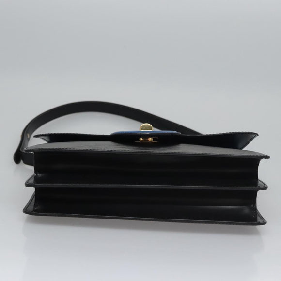 LOUIS VUITTON Epi Bicolor Free Run Shoulder Bag Black Blue M52415 LV Auth ep7970