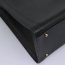 GUCCI Bamboo Hand Bag Leather Black Gold 002 1095 0260 Auth ep7975-9