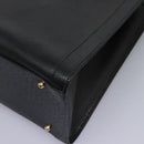 GUCCI Bamboo Hand Bag Leather Black Gold 002 1095 0260 Auth ep7975-16