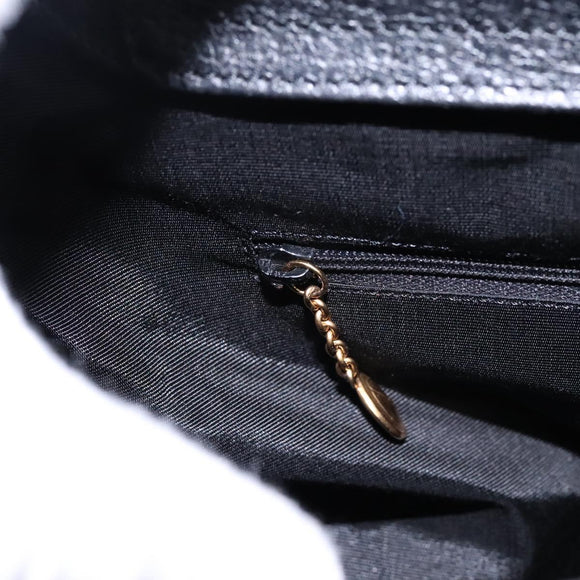 GUCCI Bamboo Hand Bag Leather Black Gold 002 1095 0260 Auth ep7975