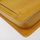 LOUIS VUITTON Monogram Vernis Motto Pouch Lime Yellow M91059 LV Auth ep7977-15