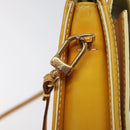 LOUIS VUITTON Monogram Vernis Motto Pouch Lime Yellow M91059 LV Auth ep7977-9