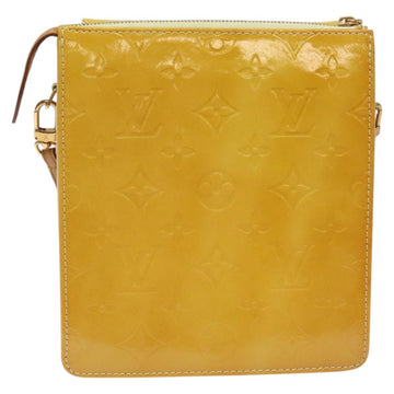 LOUIS VUITTON Monogram Vernis Motto Pouch Lime Yellow M91059 LV Auth ep7977 - 0