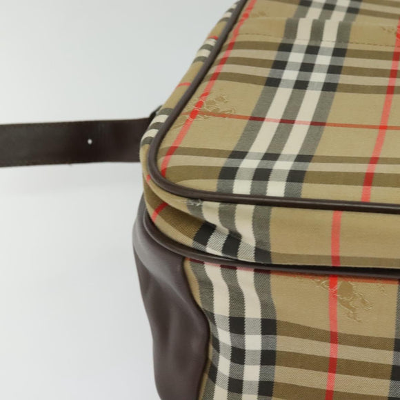 Burberrys Nova Check Business Bag Canvas Beige Auth ep7983