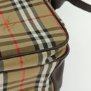 Burberrys Nova Check Business Bag Canvas Beige Auth ep7983-9