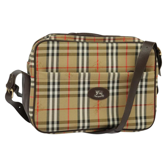Burberrys Nova Check Business Bag Canvas Beige Auth ep7983