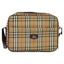 Burberrys Nova Check Business Bag Canvas Beige Auth ep7983-13