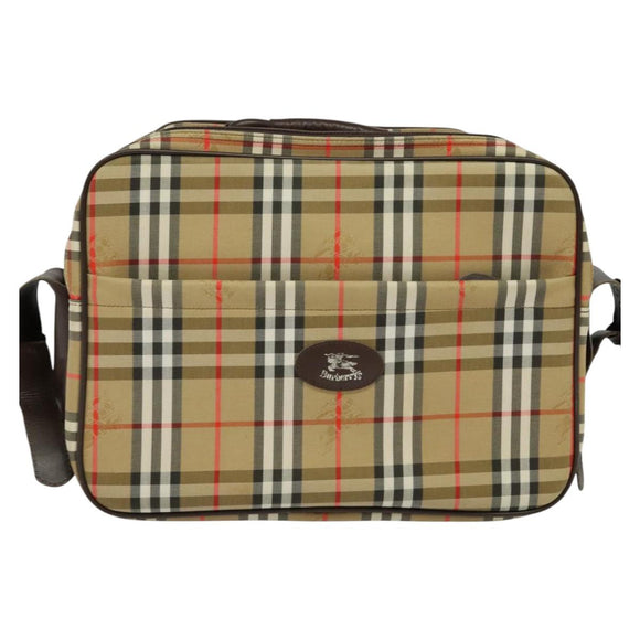 Burberrys Nova Check Business Bag Canvas Beige Auth ep7983