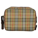 Burberrys Nova Check Business Bag Canvas Beige Auth ep7983-2