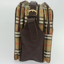 Burberrys Nova Check Business Bag Canvas Beige Auth ep7983-3