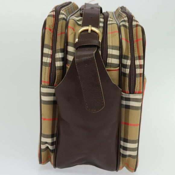 Burberrys Nova Check Business Bag Canvas Beige Auth ep7983
