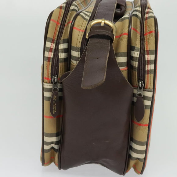 Burberrys Nova Check Business Bag Canvas Beige Auth ep7983