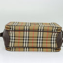 Burberrys Nova Check Business Bag Canvas Beige Auth ep7983-5
