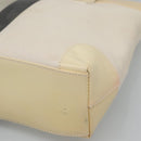 GUCCI Sherry Line Hand Bag Canvas White Black Auth ep7988-10