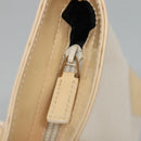 GUCCI Sherry Line Hand Bag Canvas White Black Auth ep7988-15