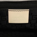 GUCCI Sherry Line Hand Bag Canvas White Black Auth ep7988-16