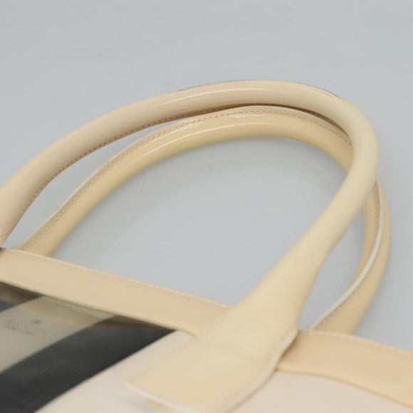 GUCCI Sherry Line Hand Bag Canvas White Black Auth ep7988