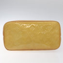 LOUIS VUITTON Monogram Vernis Houston Hand Bag Beige M91004 LV Auth ep7999-6