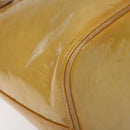 LOUIS VUITTON Monogram Vernis Houston Hand Bag Beige M91004 LV Auth ep7999-16