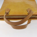 LOUIS VUITTON Monogram Vernis Houston Hand Bag Beige M91004 LV Auth ep7999-8