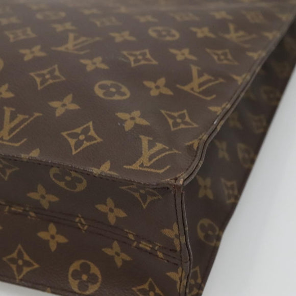 LOUIS VUITTON Monogram Sac Plat Hand Bag M51140 LV Auth ep8010