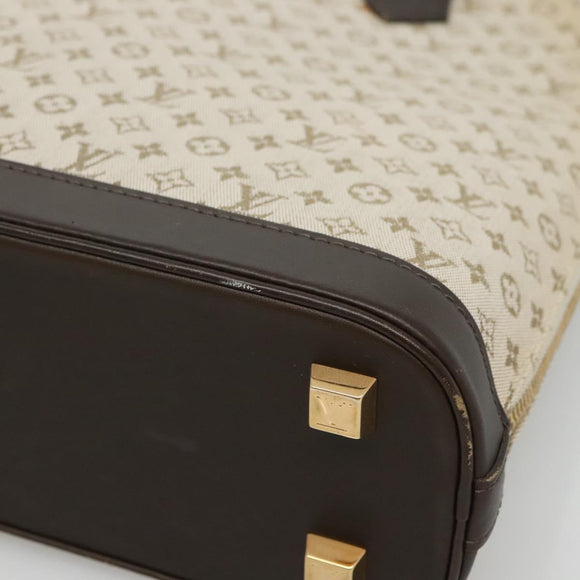 LOUIS VUITTON Monogram Mini Alma Haut Hand Bag Khaki M92203 LV Auth ep8029