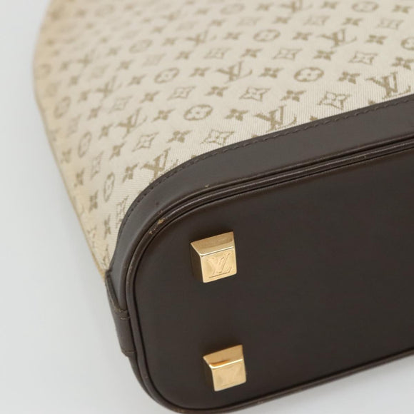 LOUIS VUITTON Monogram Mini Alma Haut Hand Bag Khaki M92203 LV Auth ep8029