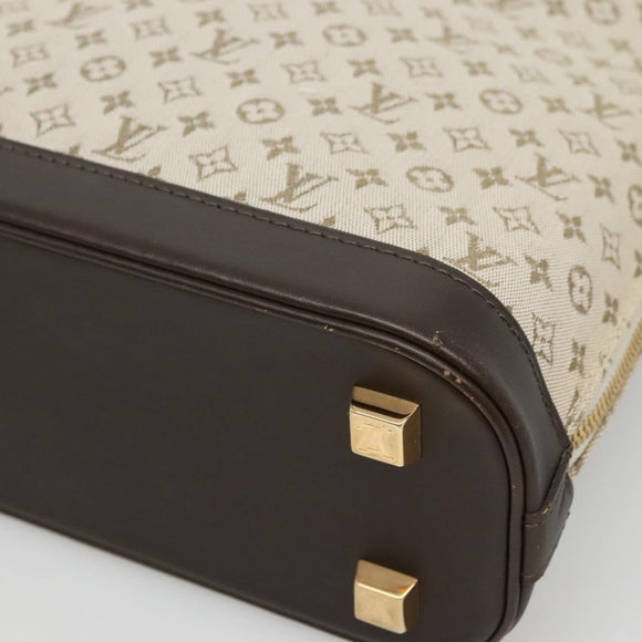 LOUIS VUITTON Monogram Mini Alma Haut Hand Bag Khaki M92203 LV Auth ep8029