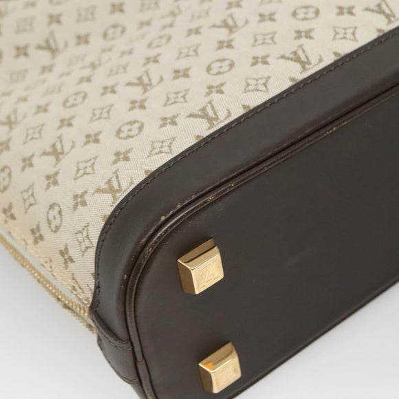 LOUIS VUITTON Monogram Mini Alma Haut Hand Bag Khaki M92203 LV Auth ep8029