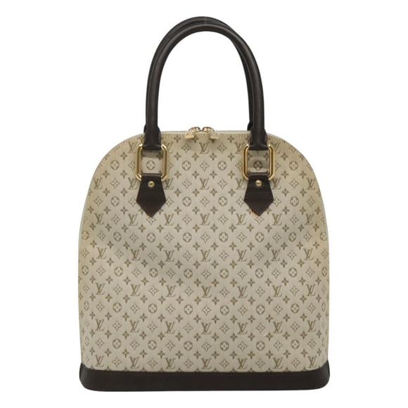 LOUIS VUITTON Monogram Mini Alma Haut Hand Bag Khaki M92203 LV Auth ep8029