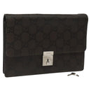 GUCCI GG Canvas Clutch Bag Brown Auth ep8047-1