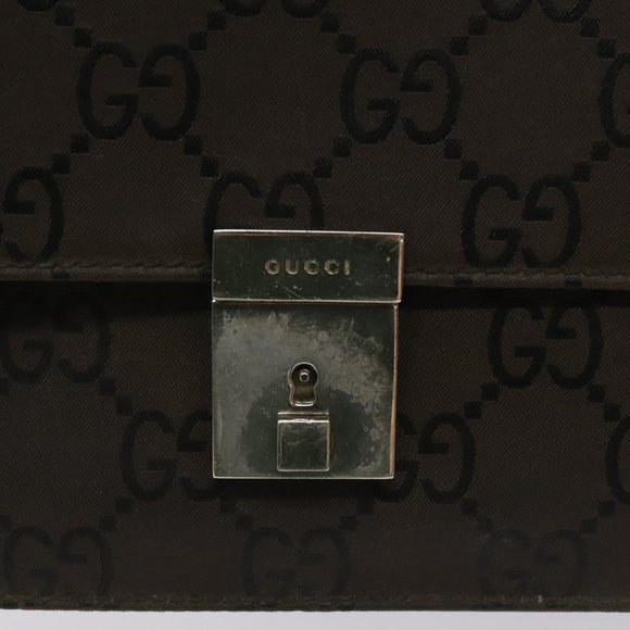 GUCCI GG Canvas Clutch Bag Brown Auth ep8047